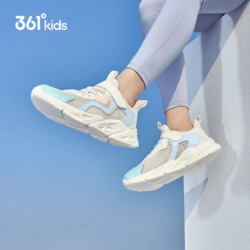 361°kids童鞋夏季魔术贴透气跑鞋中大童网面软底运动鞋N92423508