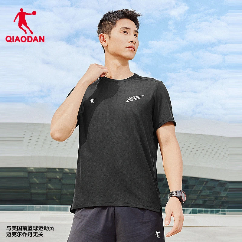 中国乔丹飞影PB速干短袖T恤衫男士夏季新款运动网孔透气跑步健身
