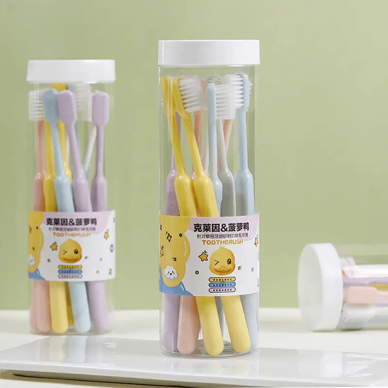 桶装牙刷20个成人软毛牙刷细密刷毛柔软刷丝居家卫生方便即用