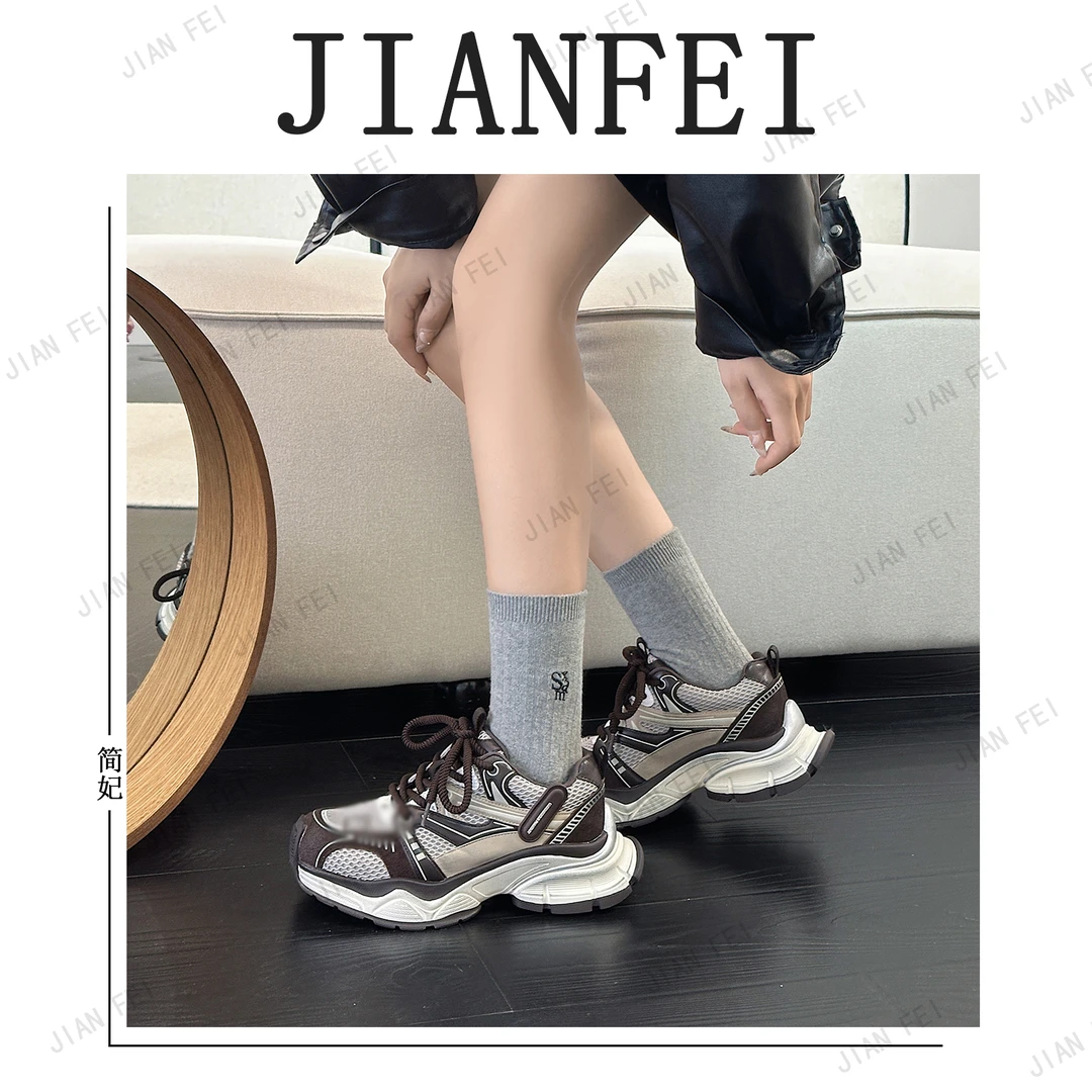 CSSG2322（聚水潭） 女士高端休闲运动鞋百搭时尚透气系带气质