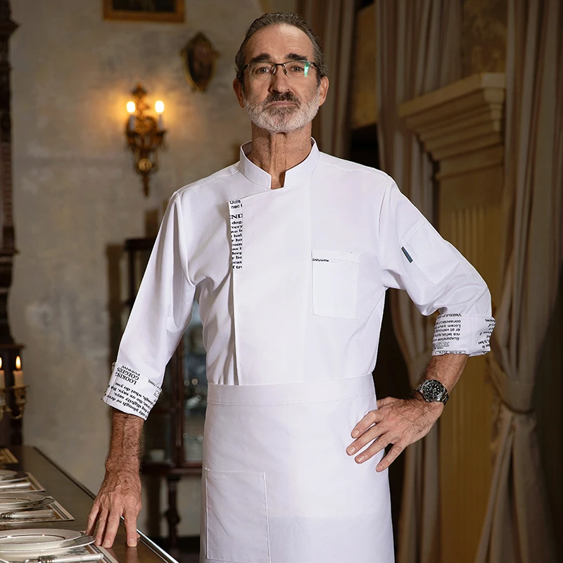 厨师服长袖秋冬定制酒店餐厅烘焙食堂烧烤饭店厨房工作服防水防油