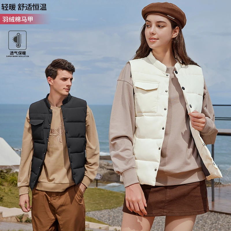 加厚工作服马甲定制冬季简约超市商场活动服工装棉马夹印字印logo