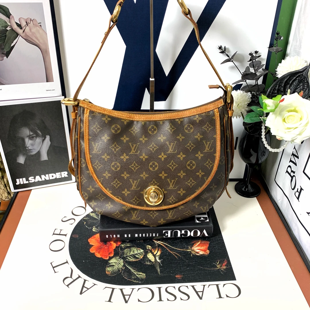 90新 LouisVuitton/路易威登 小怡中古/LV单肩包/金豆中古斜挎包