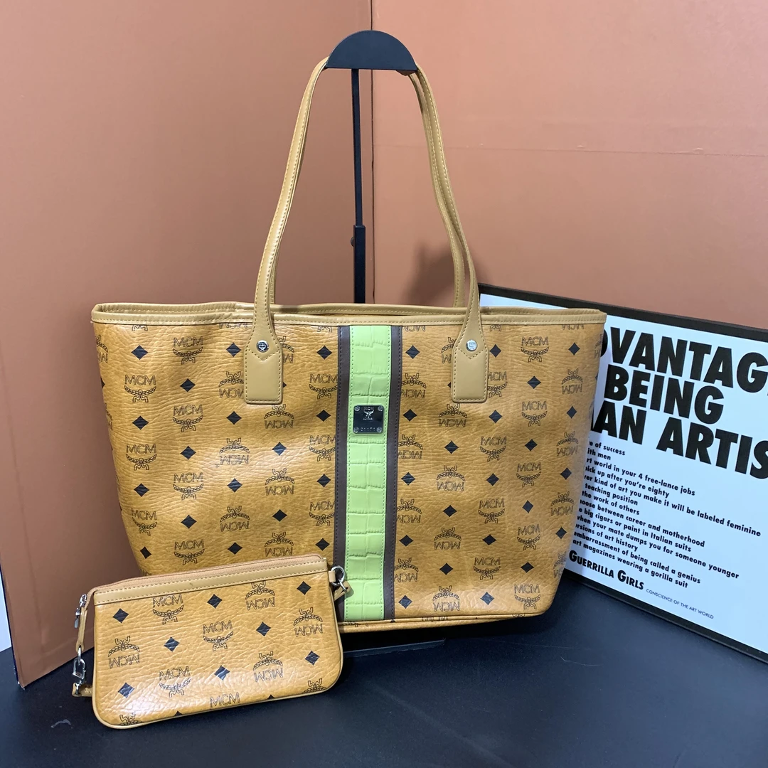 95新 MCM 小怡中古/MCM子母购物袋/单肩包