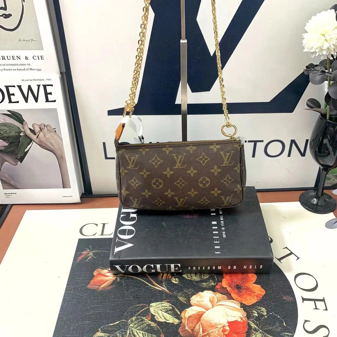 95新 LouisVuitton/路易威登 LV斜挎包/路易威登大号麻将包单肩包