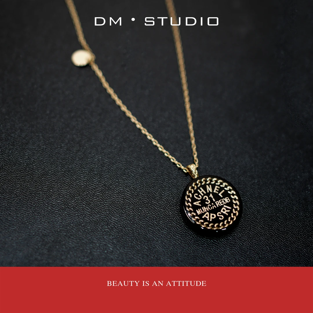 铜项链 -DM•STUDIO/气质百搭奥利奥复古小众轻奢吊坠项链（3589）