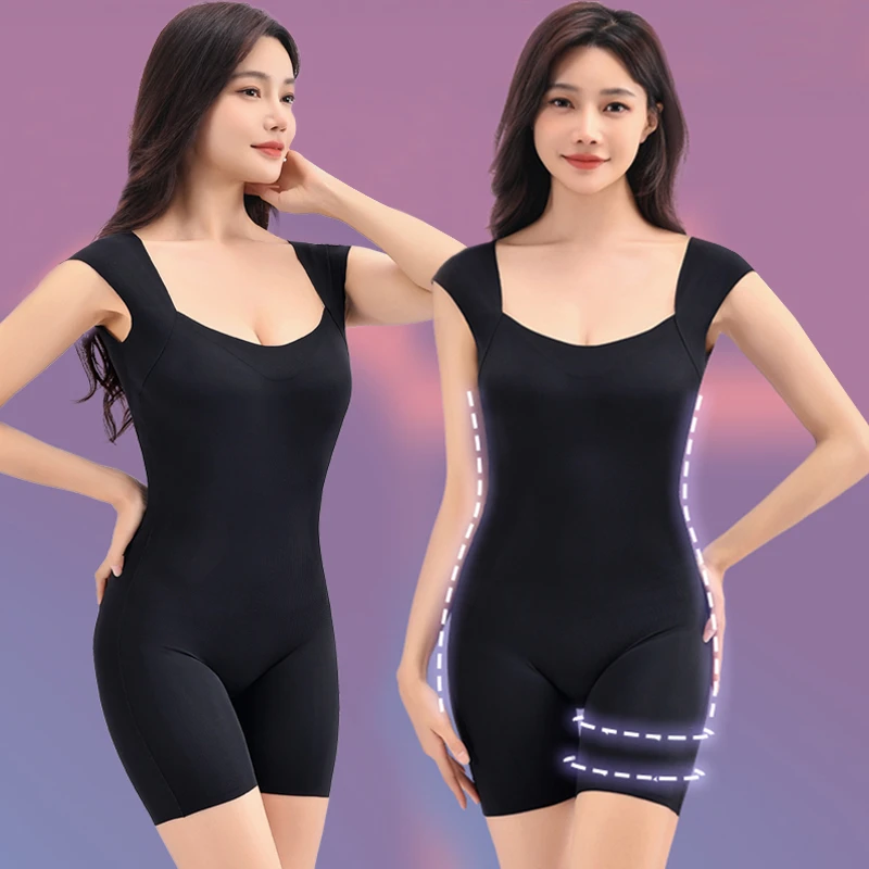 收腹显瘦连体塑身衣提臀强压塑形束身束腰无痕不卷边悬浮美体衣