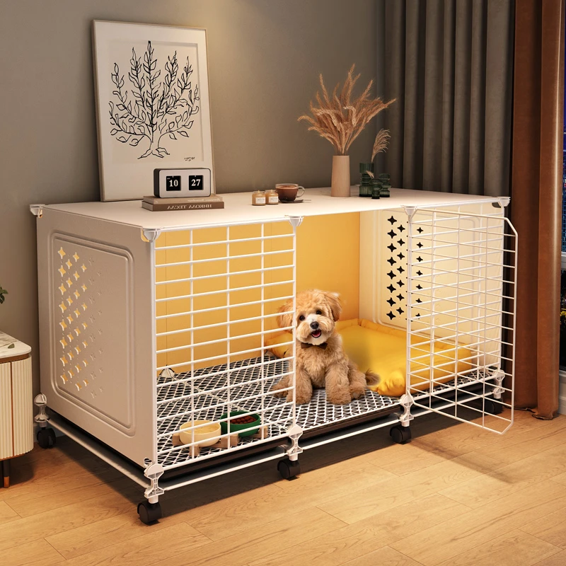 狗笼子中小型犬专用带厕所分离室内泰迪比熊抽拉一室一卫宠物笼子