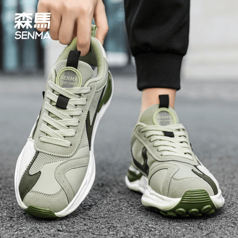 SENMA/森马男鞋2024新款百搭增高休闲鞋男士秋季潮流厚底运动鞋子