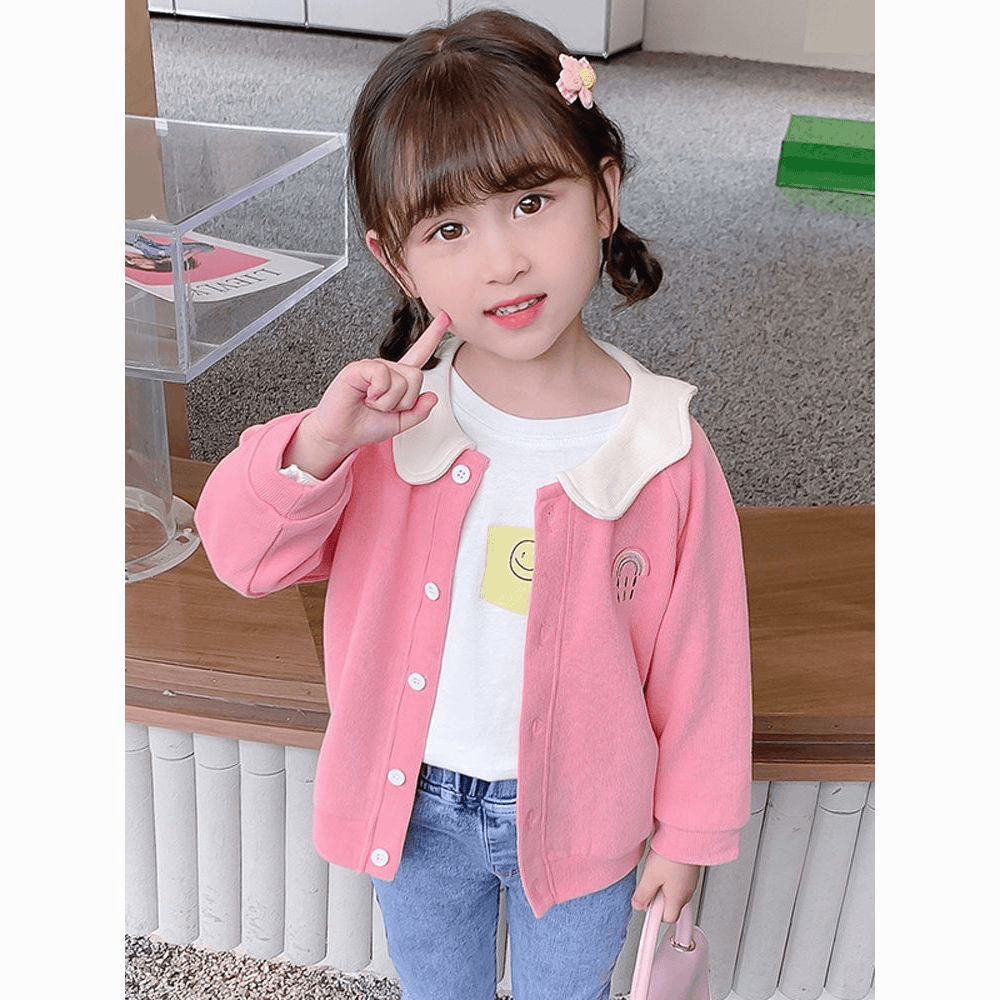 小女童儿童外套外套女儿童外穿洋气可爱春秋季新款外套女宝宝开衫