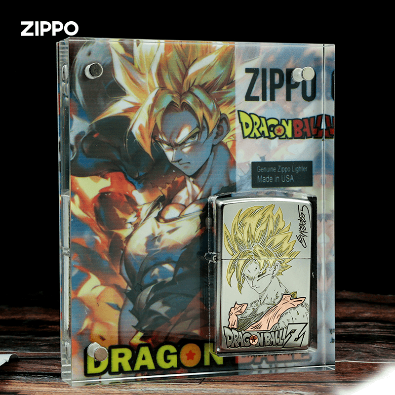 ZIPPO官方正品磨砂紫铜贴章七龙珠DIY潮流风送礼自用防风火机个性