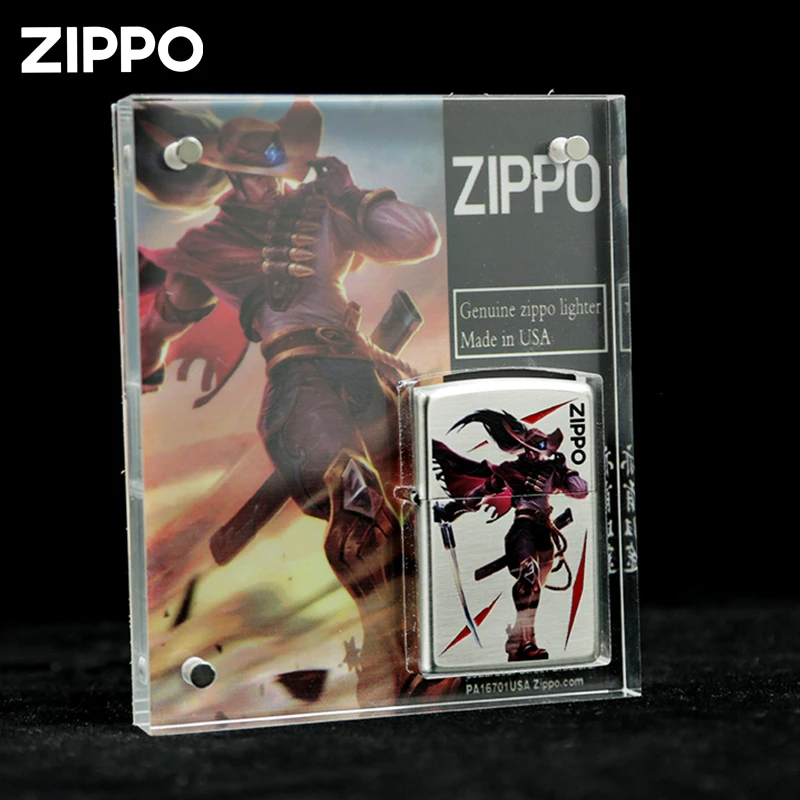 zippo打火机正版刀痕亚索煤油防风男士原装个性水晶盒DY9902CY