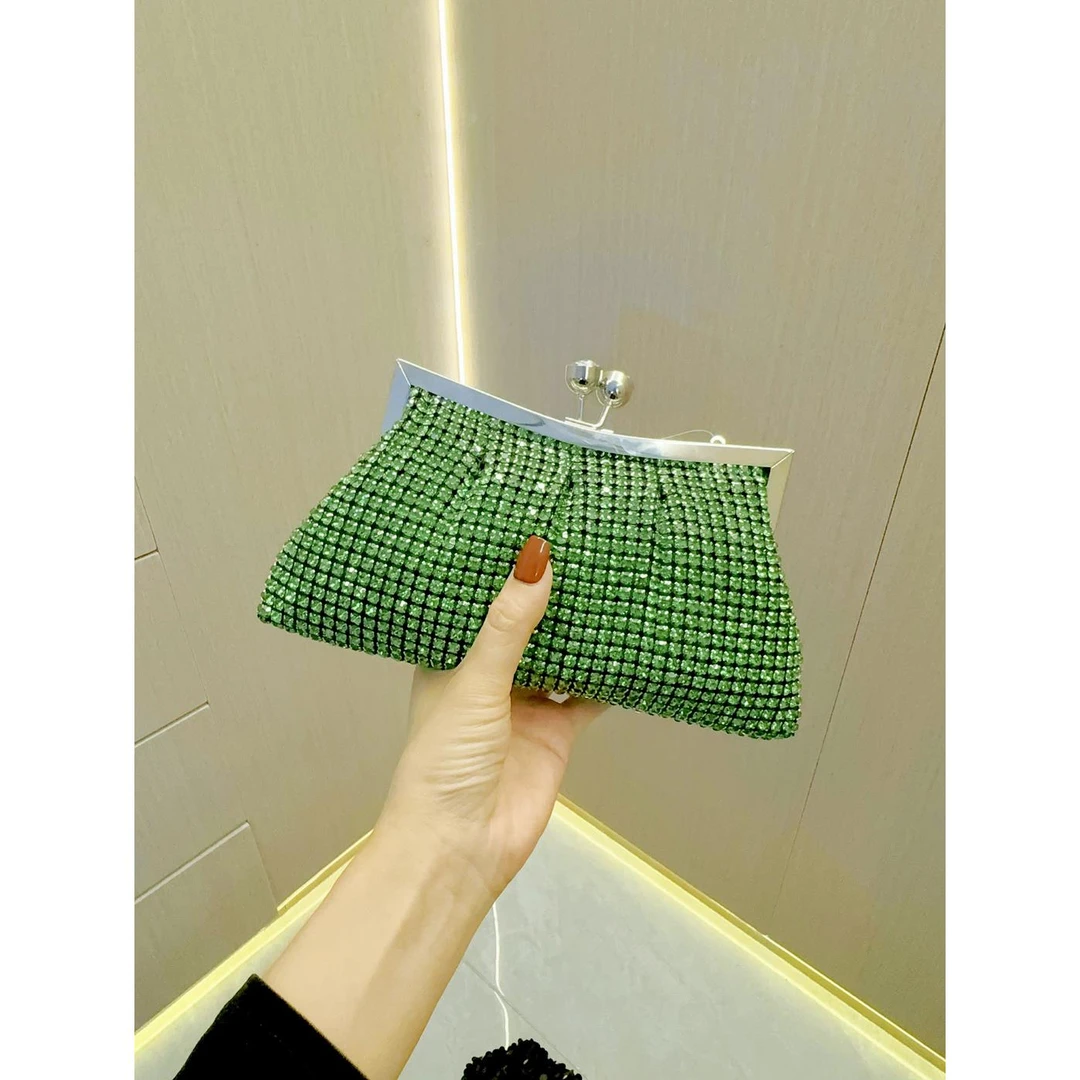 奢华水钻晚宴包闪闪名媛手包新娘婚包搭配礼服的包镶钻宴会手拿包