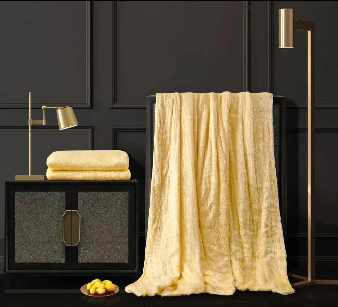 【燕子】天然双宫茧黄桑蚕丝长丝手工制作桑蚕丝被夏凉被 春秋被