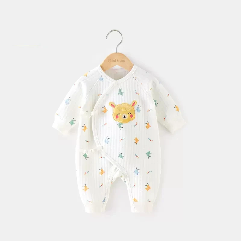 婴儿连体衣初生宝宝和尚服夹棉保暖新生婴儿儿衣服秋冬长袖新生儿
