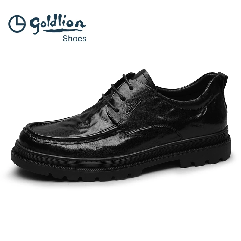 金利来男鞋新款上新商务时尚休闲舒适德比黑色男士皮鞋508310519