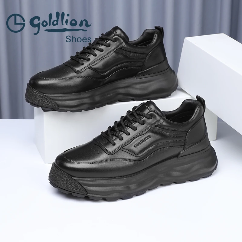 金利来男士皮鞋新款都市休闲潮流百搭厚底系带休闲鞋508330200