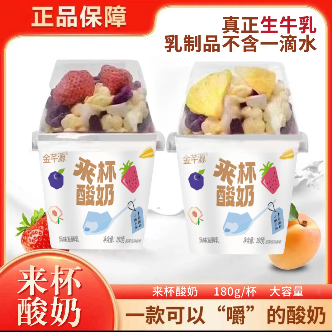 【6大杯】搅拌酸奶酸奶杯谷物咀嚼代餐网红零食生牛乳草莓酸奶杯