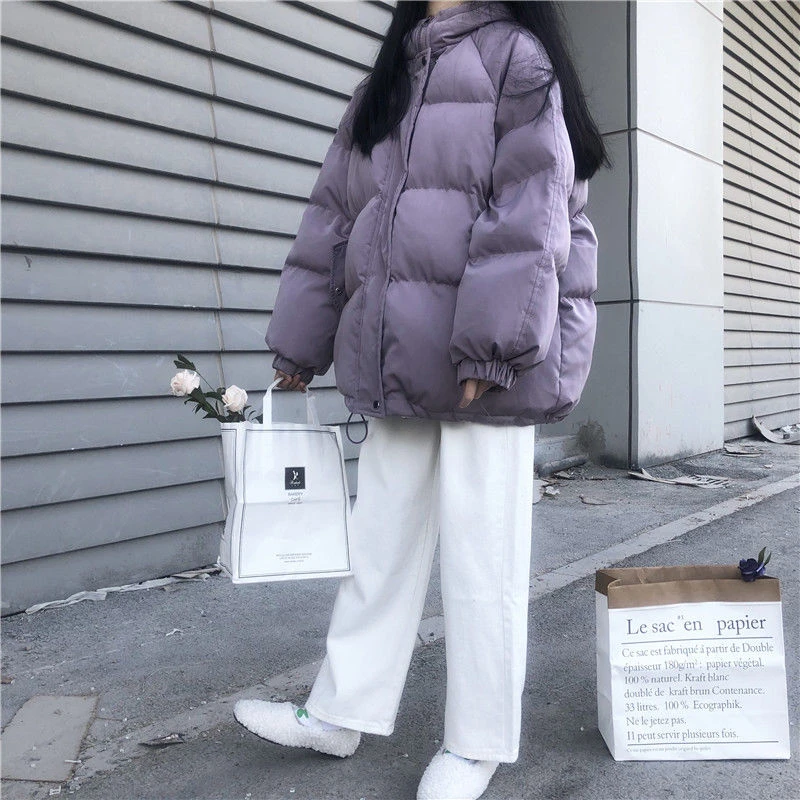 棉衣袄2023年韩版宽松ins加厚学生短款羽外套男女羽绒服