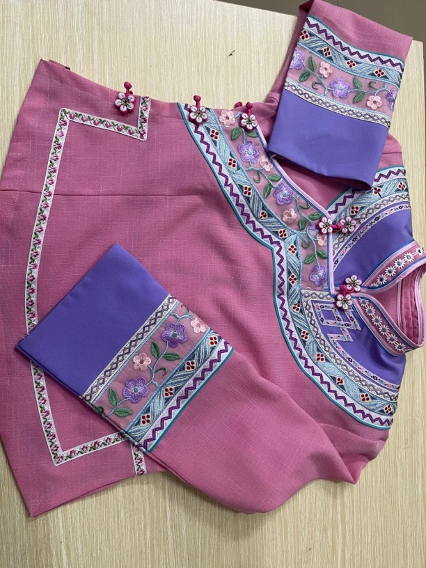 民族服装单件上衣粉色