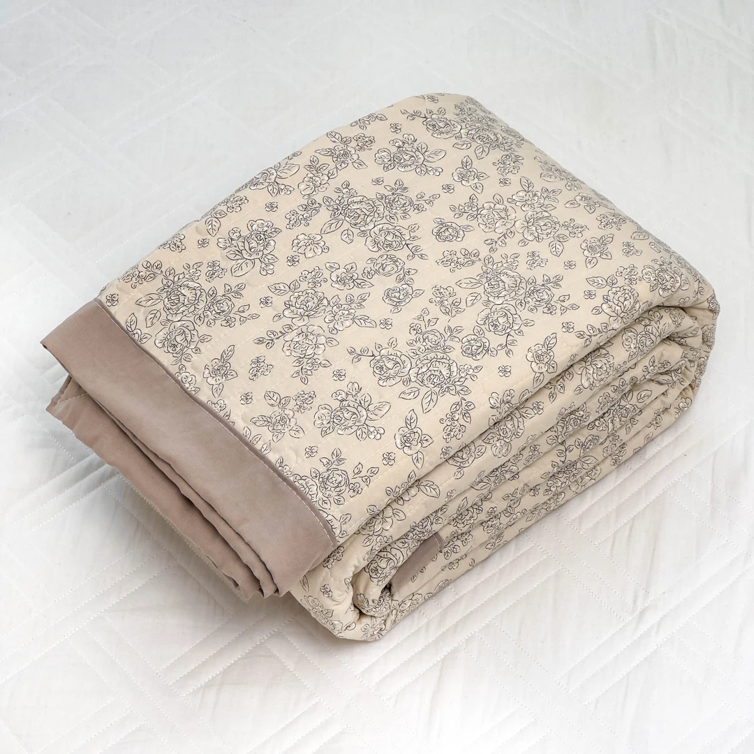 【京かわ会社】A类云纱棉床盖 200*230cm 繁花似锦