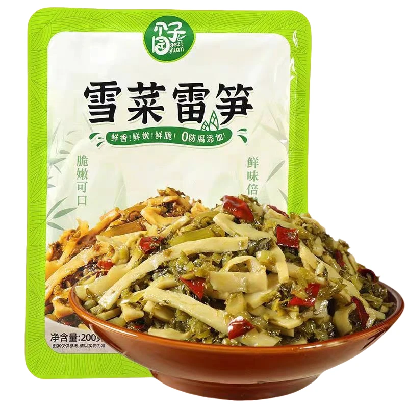 【含笋量≥50%】个子园雪菜雷笋200g新笋嫩笋尖开袋即食雪里蕻下饭菜