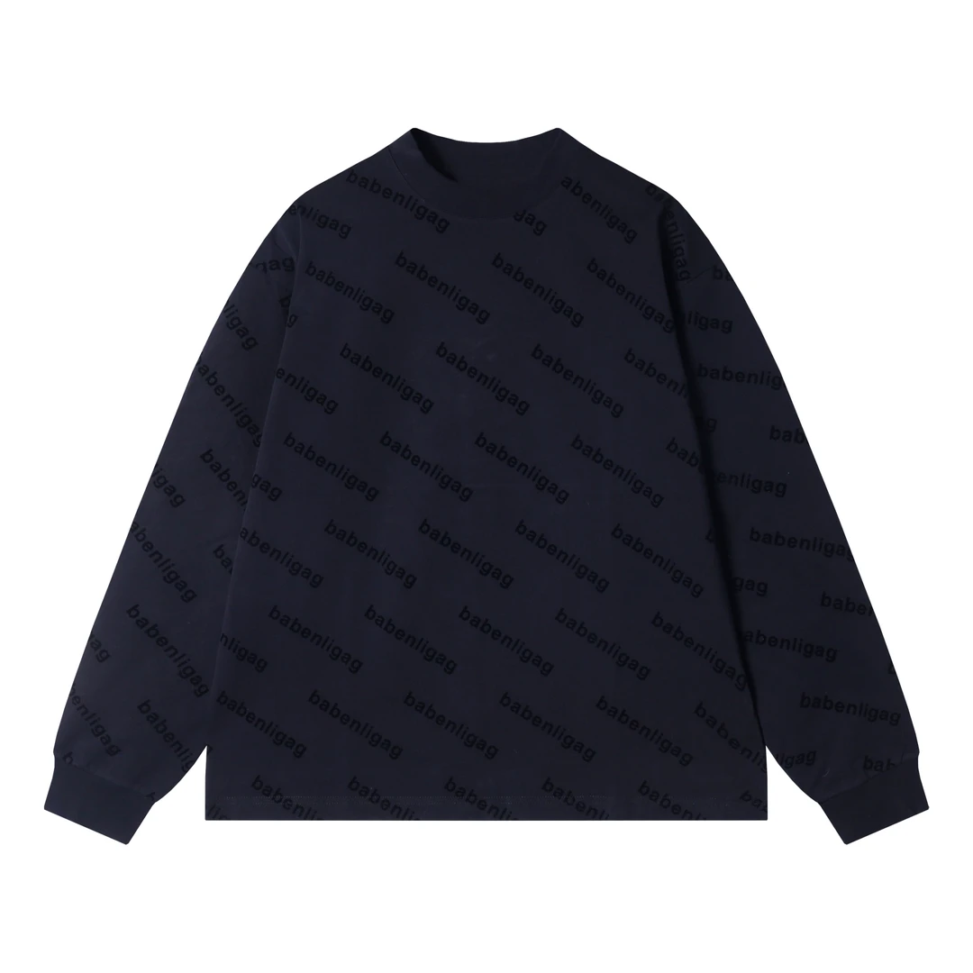 秋冬季新款时尚个性韩版纯色满印字母圆领套头卫衣休闲情侣百搭