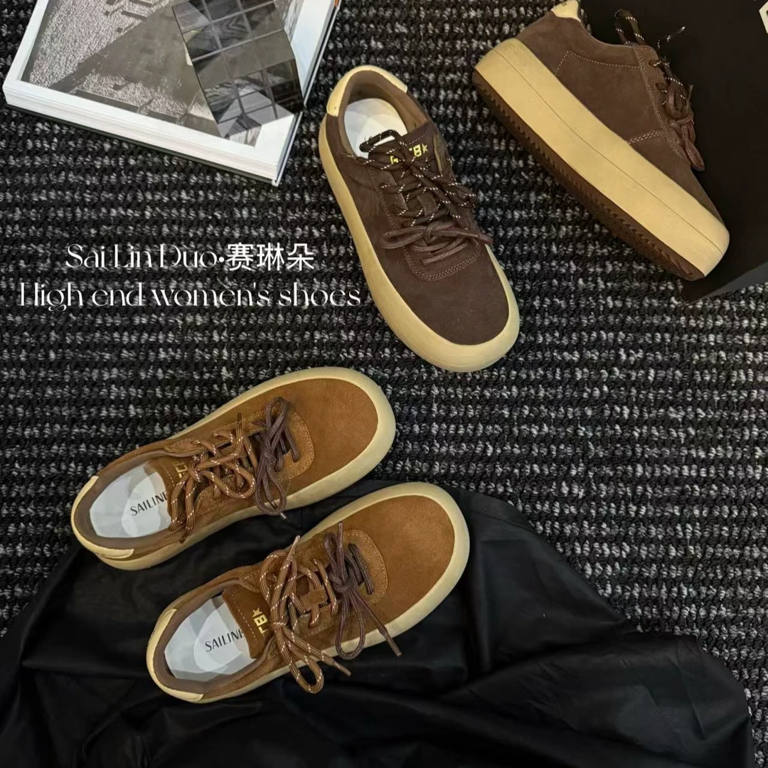 起司黎吧啦신상품•赛琳朵•复古脏脏面包鞋702-13