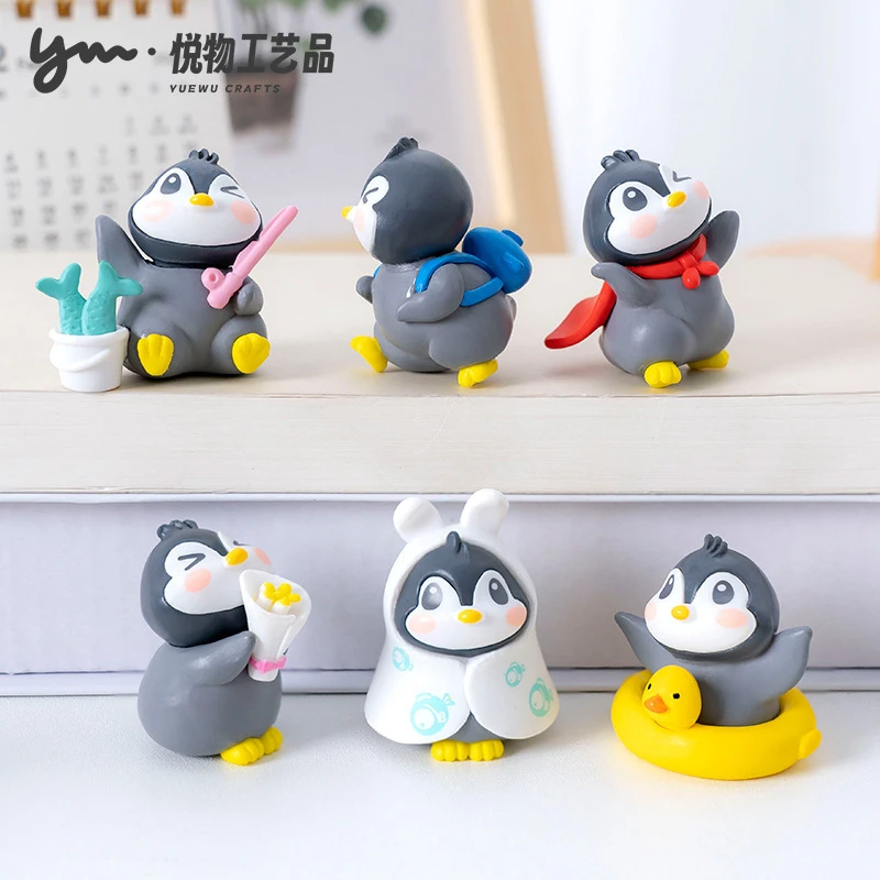 【双许愿+对对碰】创意萌萌企鹅超人公仔 摆件手工DIY配件车载装饰