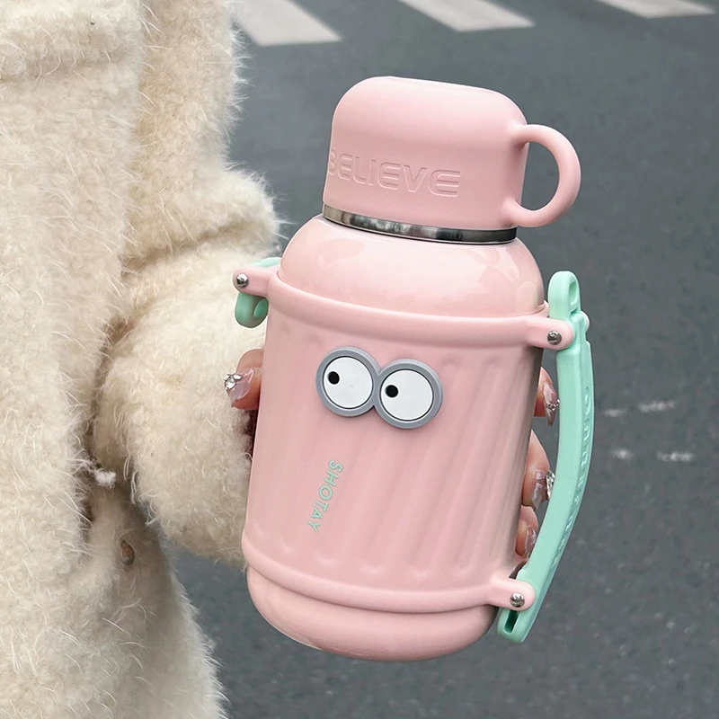 时尚保温杯男女生高颜值大容量水杯新款出行户外316不锈钢水壶