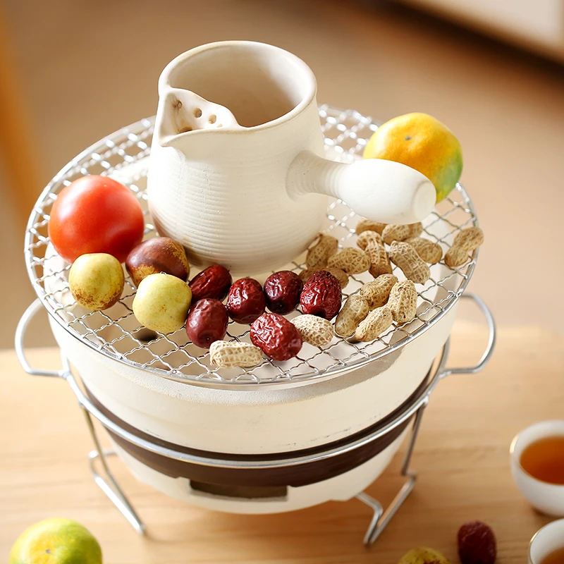 围炉煮茶壶家用室内户外木炭烧烤碳明火侧把罐罐壶耐高温冲泡茶器