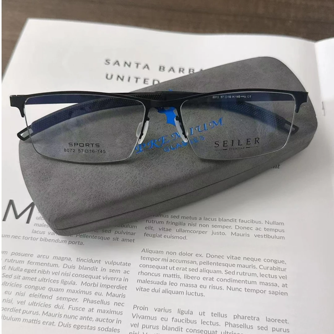 总宽148尺寸57运动型防滑合金眼镜半框可配防蓝光