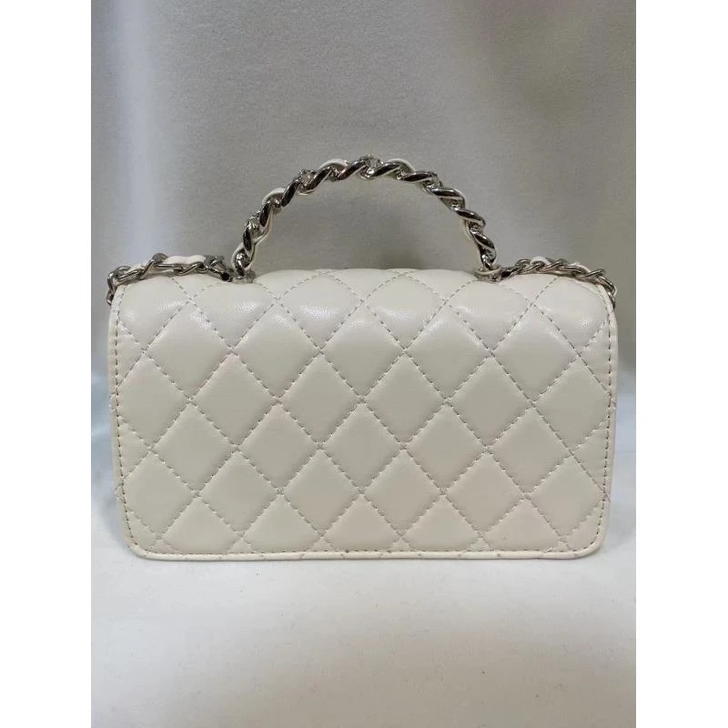 Laugh Queen手工打造真皮女士包新款10458-1钻手柄菱格手提钱包盒