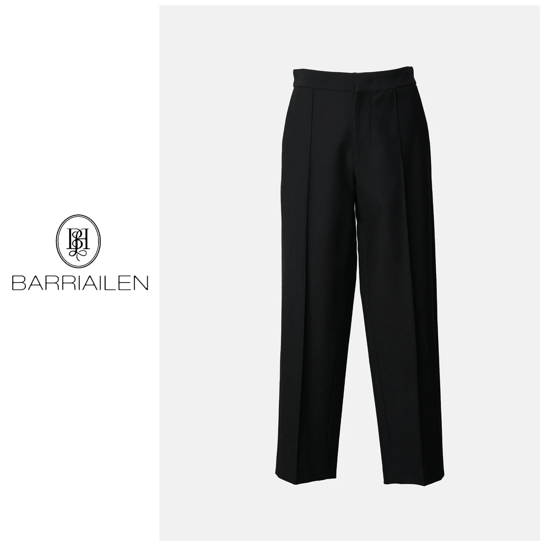 BARRIAILEN |  简约显瘦百搭气质松紧小脚休闲裤-2406006