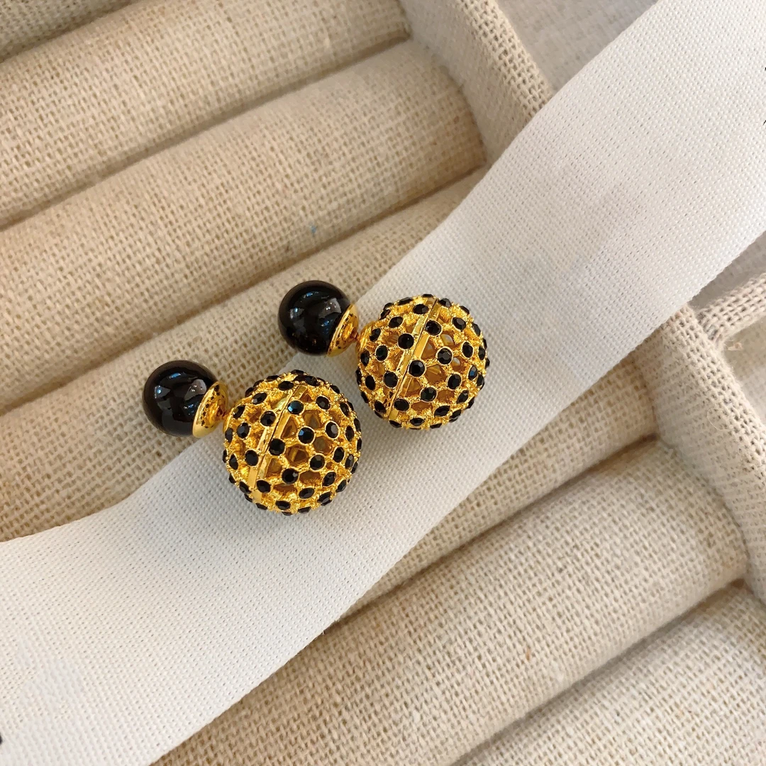 铜合金仿水晶耳饰 2023新款前后气质耳环