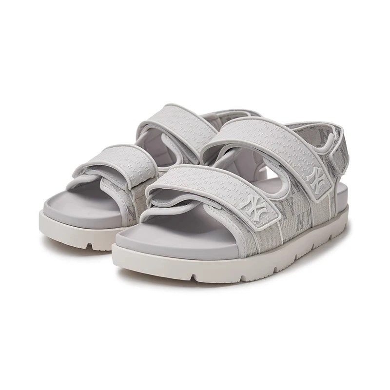 MLB男女情侣运动老花沙滩凉鞋NY复古休闲户外24夏季新款3ASDTPD43