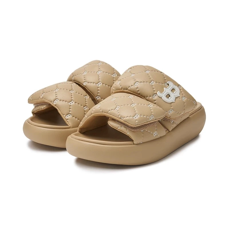 MLB女士钻石老花拖鞋休闲厚底舒适时尚凉鞋24夏季新款3ALPBPL43