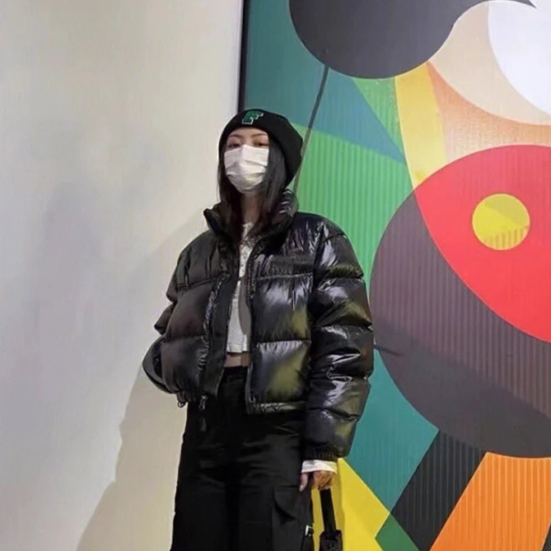 黑色新款显瘦女款短款棉服外套冬季2025小个子面包服加厚保暖棉袄