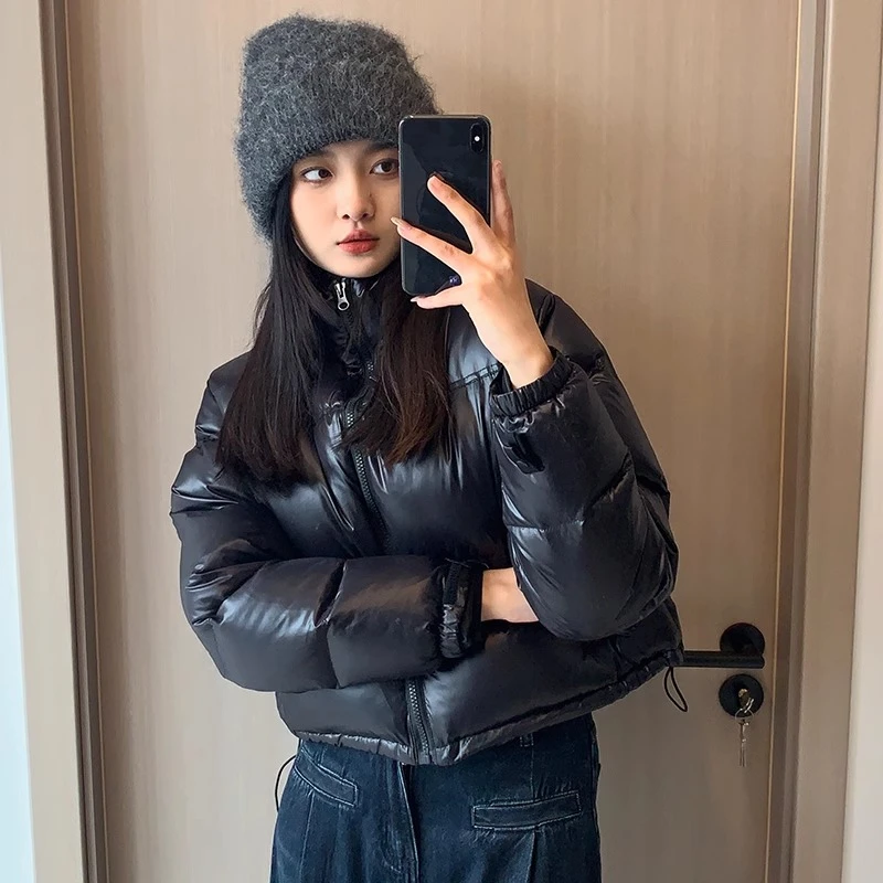 黑色短款外套短款加厚小个子百搭棉服面包服冬季2025新款厚棉袄女