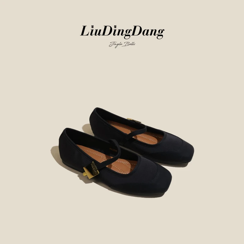 [刘叮咚女鞋]2024年春夏季新品时尚百搭平底单鞋仙女风女鞋HQ2608