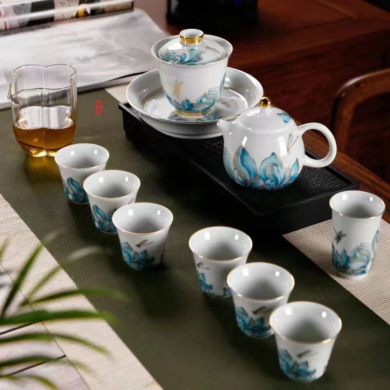 成艺情投意合全组 茶具 高档 茶杯 家用 礼盒装