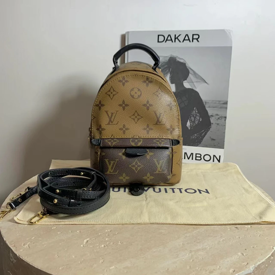 95新 LouisVuitton/路易威登 壹臻/焦糖拼色mini双肩包 84080892