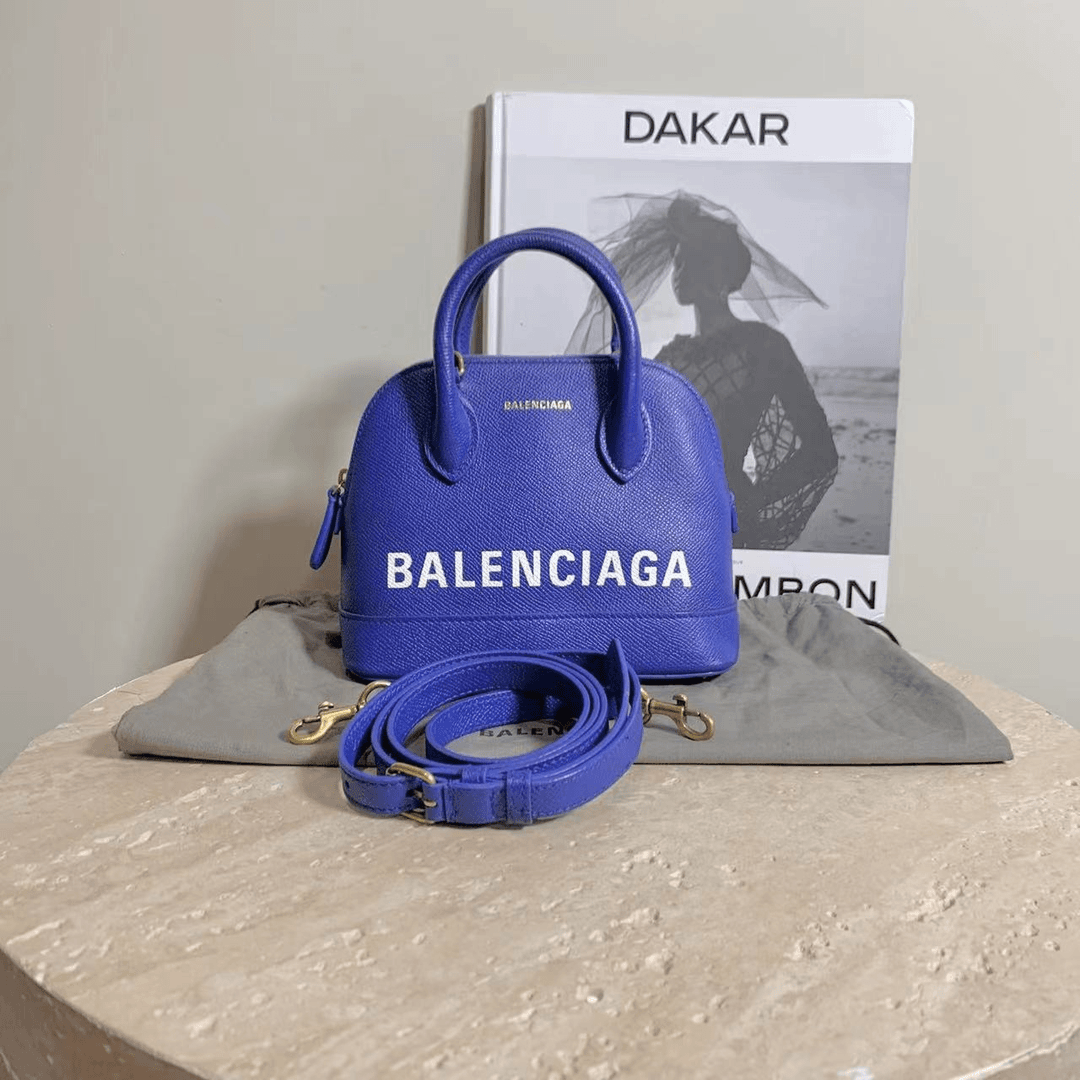 95新 Balenciaga/巴黎世家 壹臻/蓝色贝壳包mini 56570737