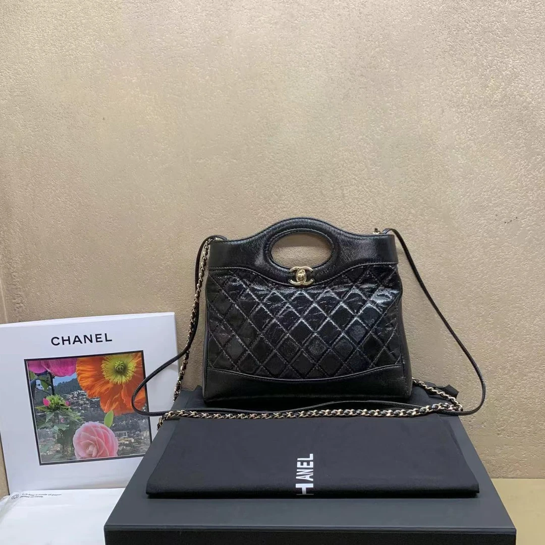 95新 Chanel/香奈儿 壹臻/24S 黑金油腊31Bag 手提包/21881415