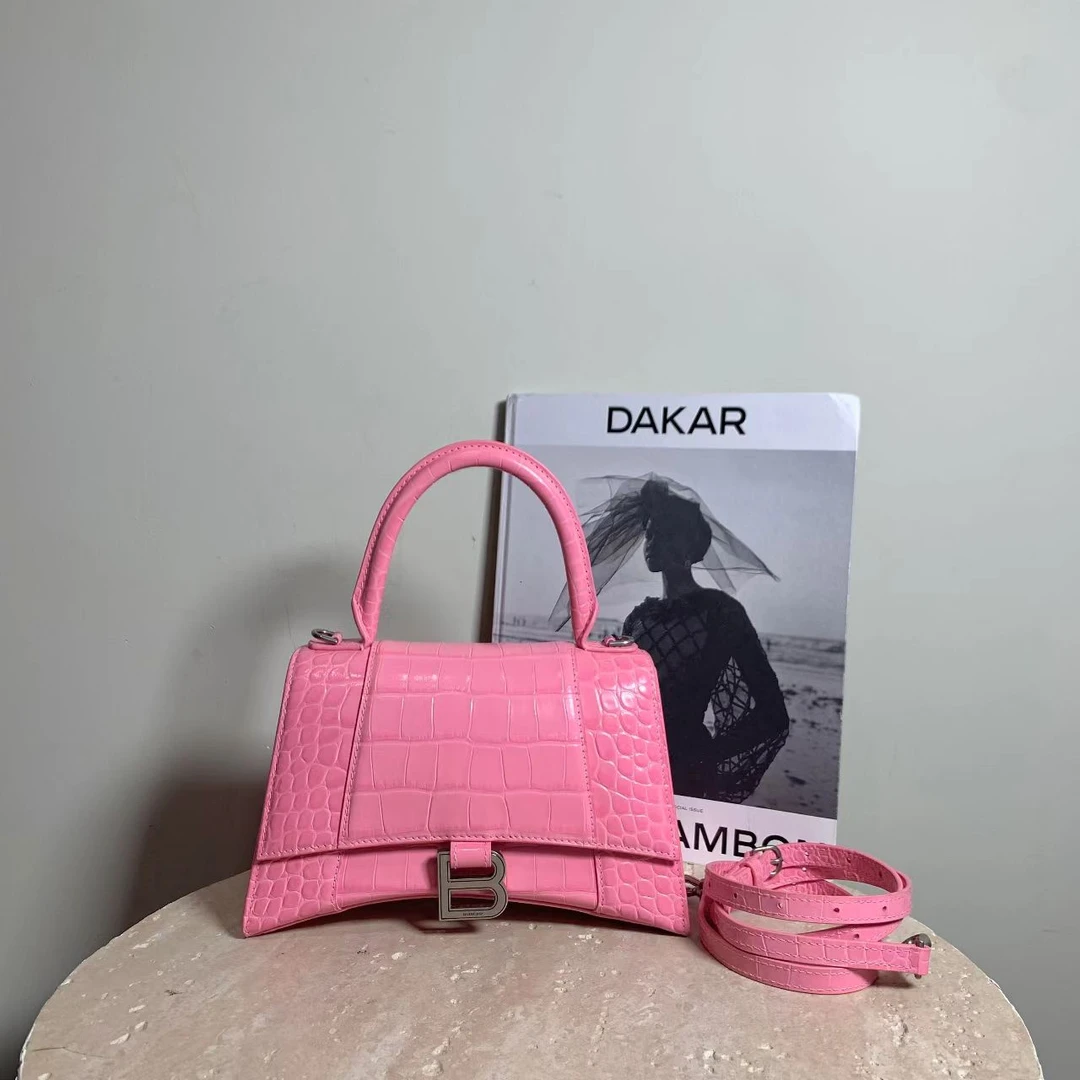 95新 Balenciaga/巴黎世家 壹臻/95新 粉色纹沙漏包S 83049139