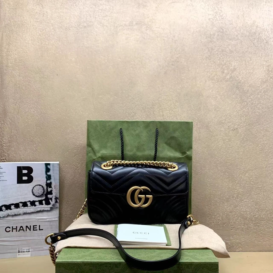 95新 壹臻中古/Gucci 黑金新款马蒙22 92179586