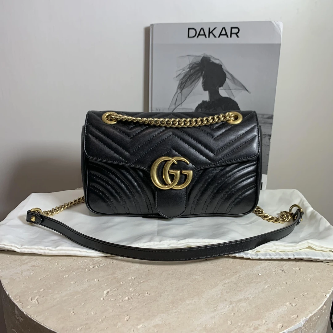 95新 GUCCI/古驰 壹臻/黑金马蒙26 57970102