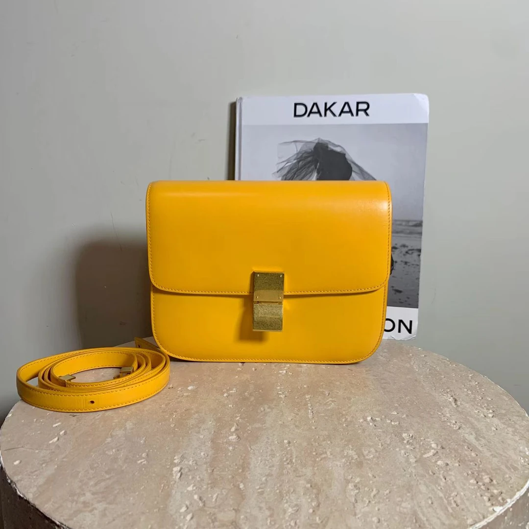 95新 Celine/思琳 壹臻/95新 Celine 芒果黄box中号包 13468394