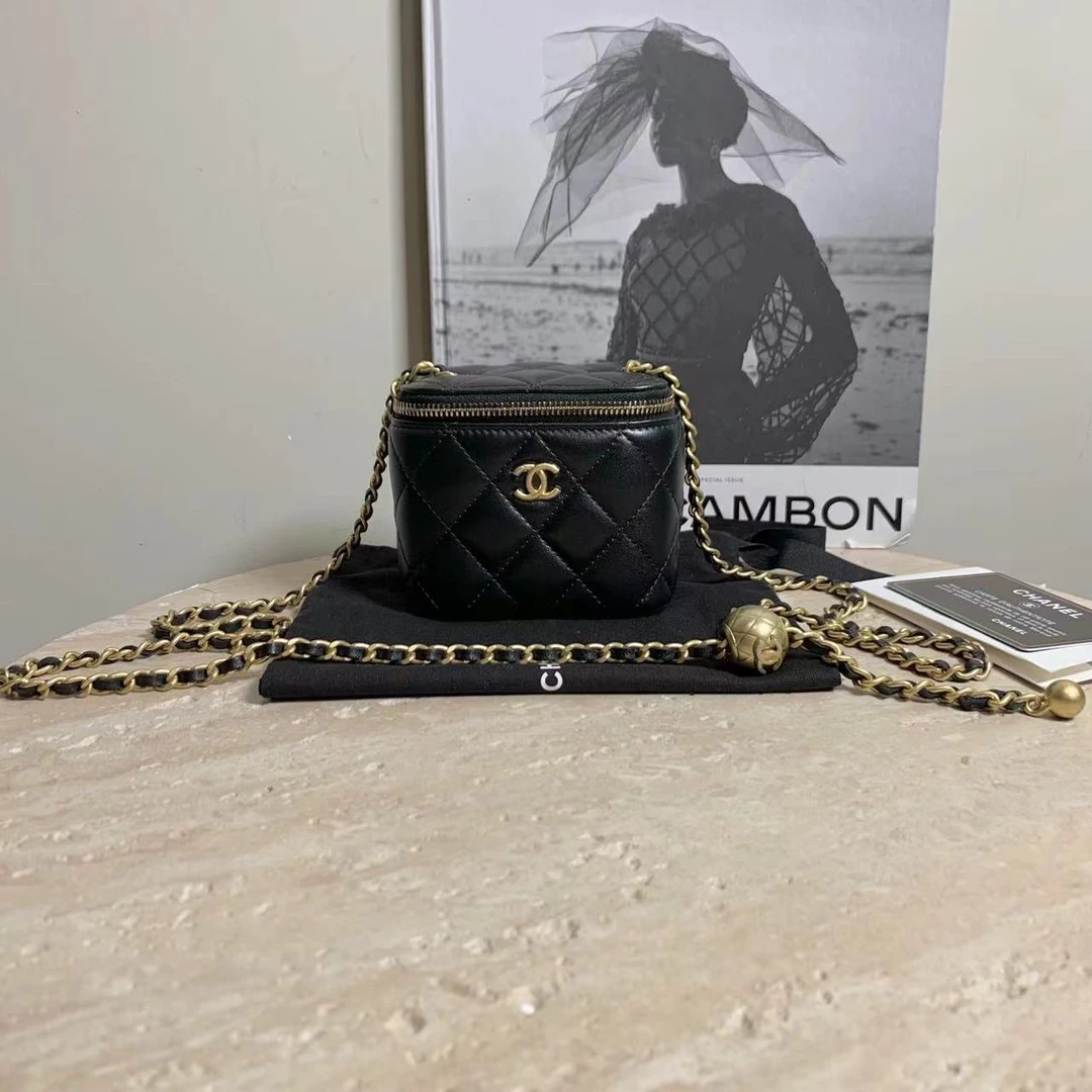 99新 Chanel/香奈儿 壹臻/21B黑金羊金球mini盒子 31开 97615647