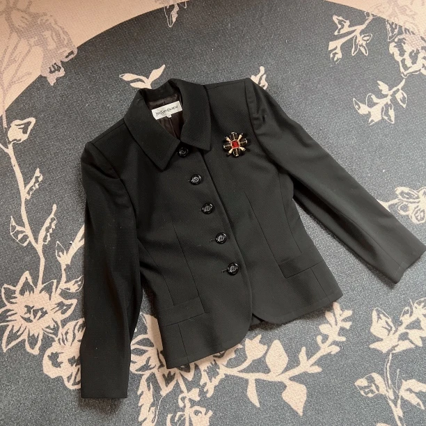 95新 YSL/圣罗兰 舍得 YSL 黑西装外套